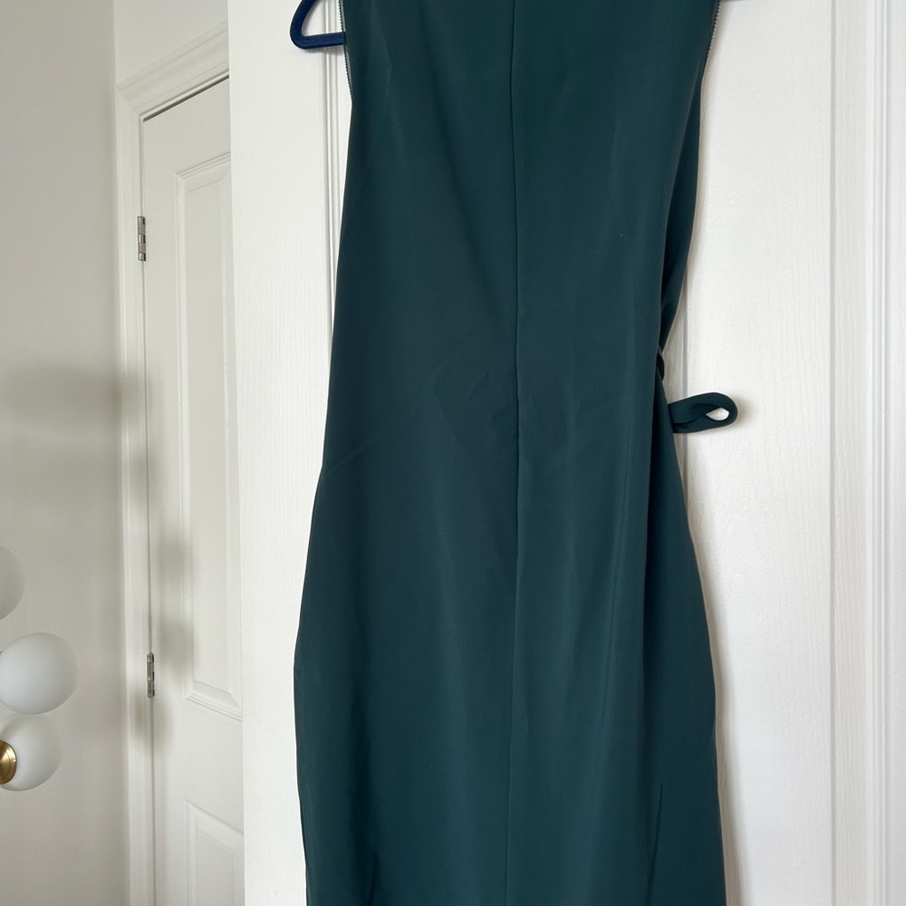 Reiss Dark Green Sleeveless Dress with side tie